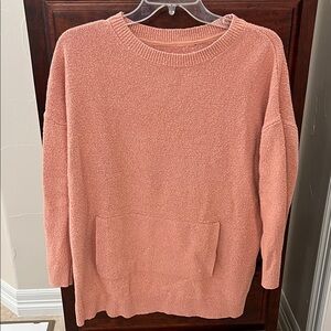 J. Jill Soft Coral Crew Neck Sweater